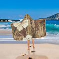 thumbnail image 5 of Tropical Hibiscus Flowers with Brown Hooded Beach Towel Kids Bath Towels Quick Dry for Pool Swiming 50" x 23.5" Microfiber Soft Bathrobe, 5 of 7