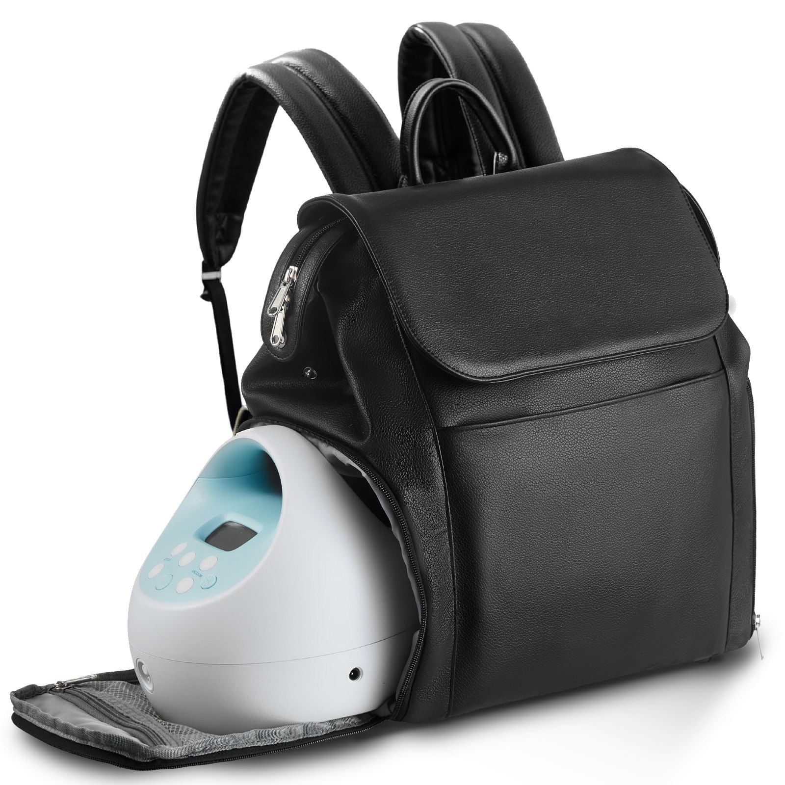 Breast Pump Backpack, Breast Feeding Bag with Ice Pack, Fits for S1/S2, Pumping Accessories & Breastmilk Storage, Portable Pump Carrying Case for Work, Travel and Family Use, Black