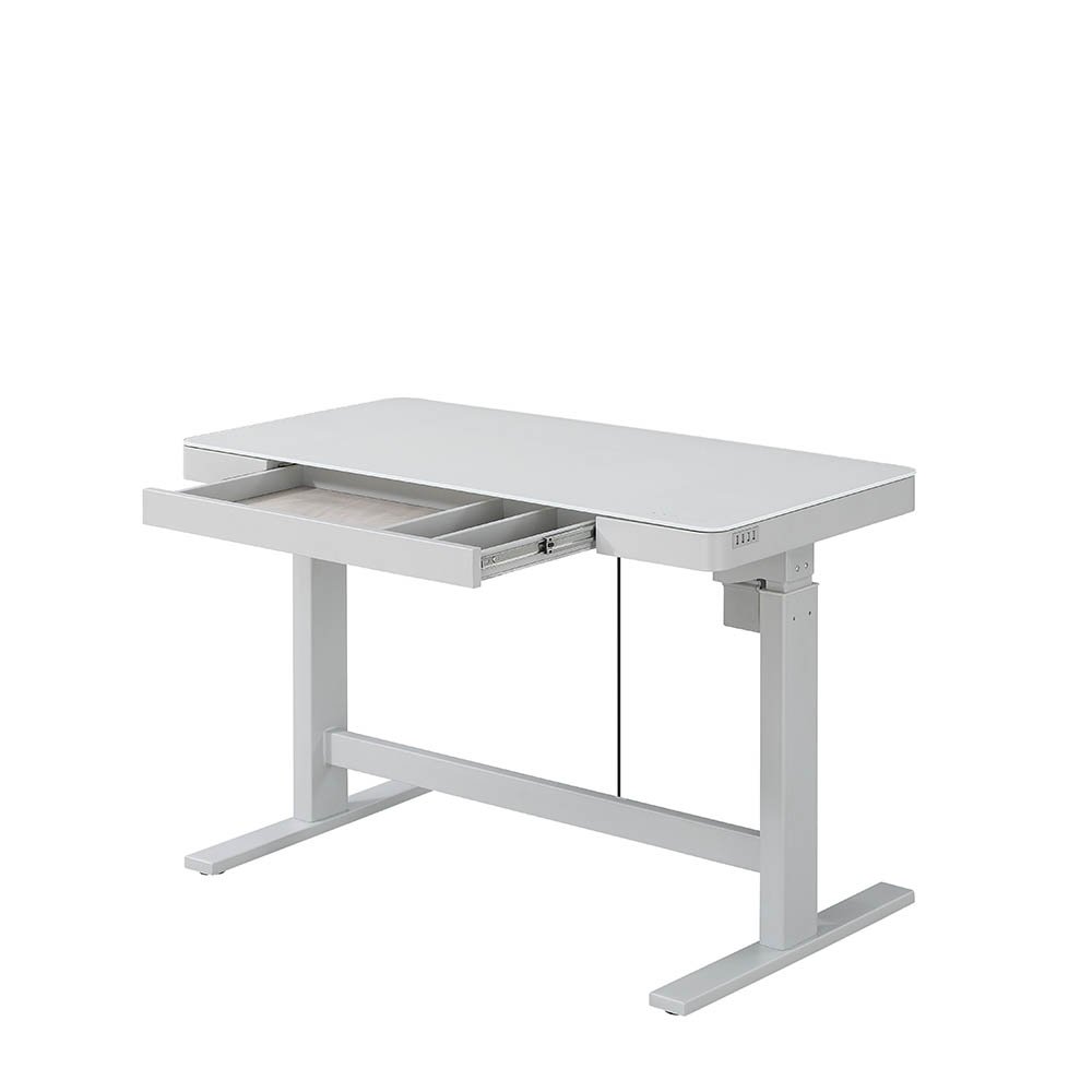 Comfort Smart Drake Adjustable Height Electric Standing Desk, White