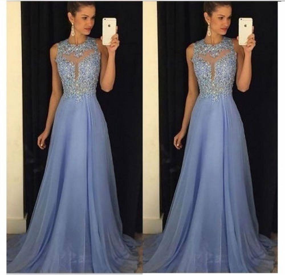 Women's Sequin Long Formal Wedding Evening Ball Gown Party Prom ...