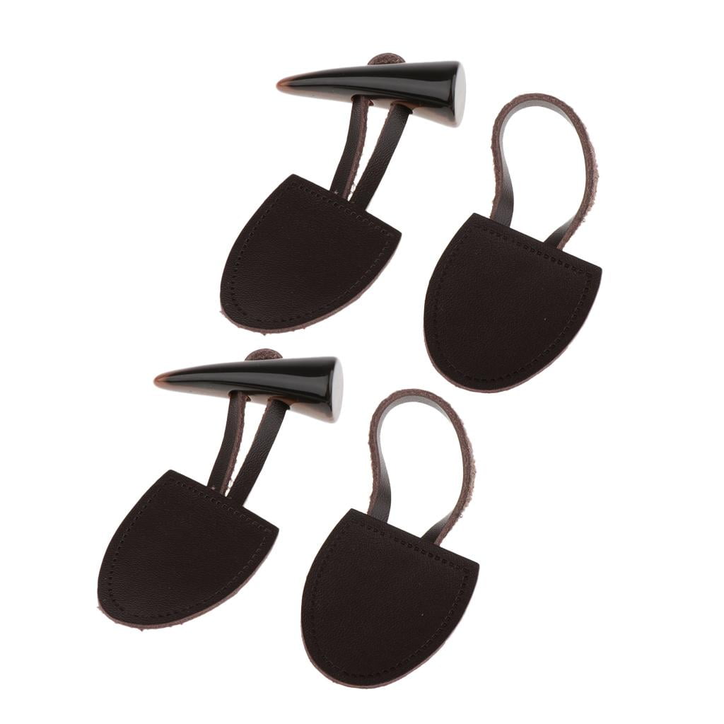 perfeclan 5x2 sets Pu Leather Toggle Button Coat Jacket Duffle Fastener Brown 5 Pcs