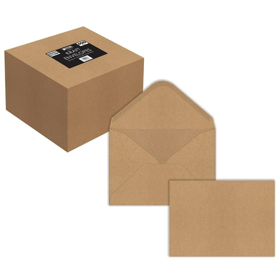 Better Office Products Kraft Mini Envelopes, 4" x 2.75", Brown, 400 Count