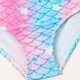 thumbnail image 6 of Hwmodou Kids Girls Swimsuit 2 Piece Fish Scale Print Bandeau Briefs Bathing Suits Bikini Fish Tail Set With Mermaiing Tail For Little Girls 5T 7T 9T 11T 13T, 6 of 6