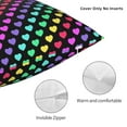 thumbnail image 3 of Honeii Rainbow Hearts Print Throw Pillow, Square Decorative Pillow Forms Soft Fluffy Plump Pillow Decorative Pillow Inserts,Couch Pillows-18"x18", 3 of 7