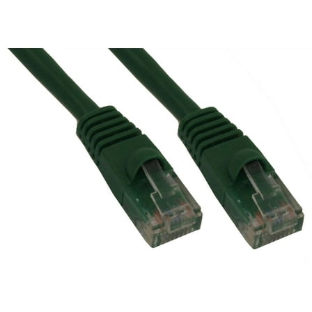 6inch Cat5E Ethernet RJ45 Patch Cable, Stranded, Snagless Booted, GREEN