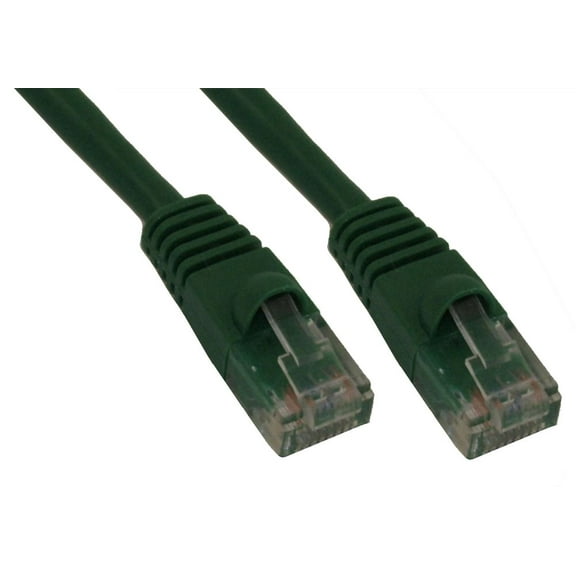 6inch Cat5E Ethernet RJ45 Patch Cable, Stranded, Snagless Booted, GREEN