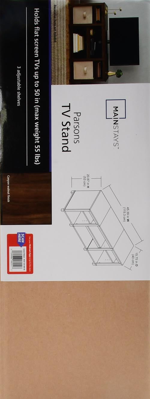 Mainstays Parsons Cubby Tv Stand For Tvs Up To 50