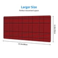 thumbnail image 4 of Disketp Gaming Mouse Pad Red Black Houndstooth Pattern Large Mouse Mat Long Extended Desk Pad Non-Slip Rubber Mice Pads Stitched Edges Thin Pad (11.8x31.5 Inch), 4 of 9