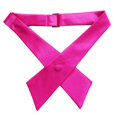 thumbnail image 3 of TOPTIE Womens Polyester Adjustable School Uniform Criss-Cross Bow Tie, ROSERED, 3 of 10