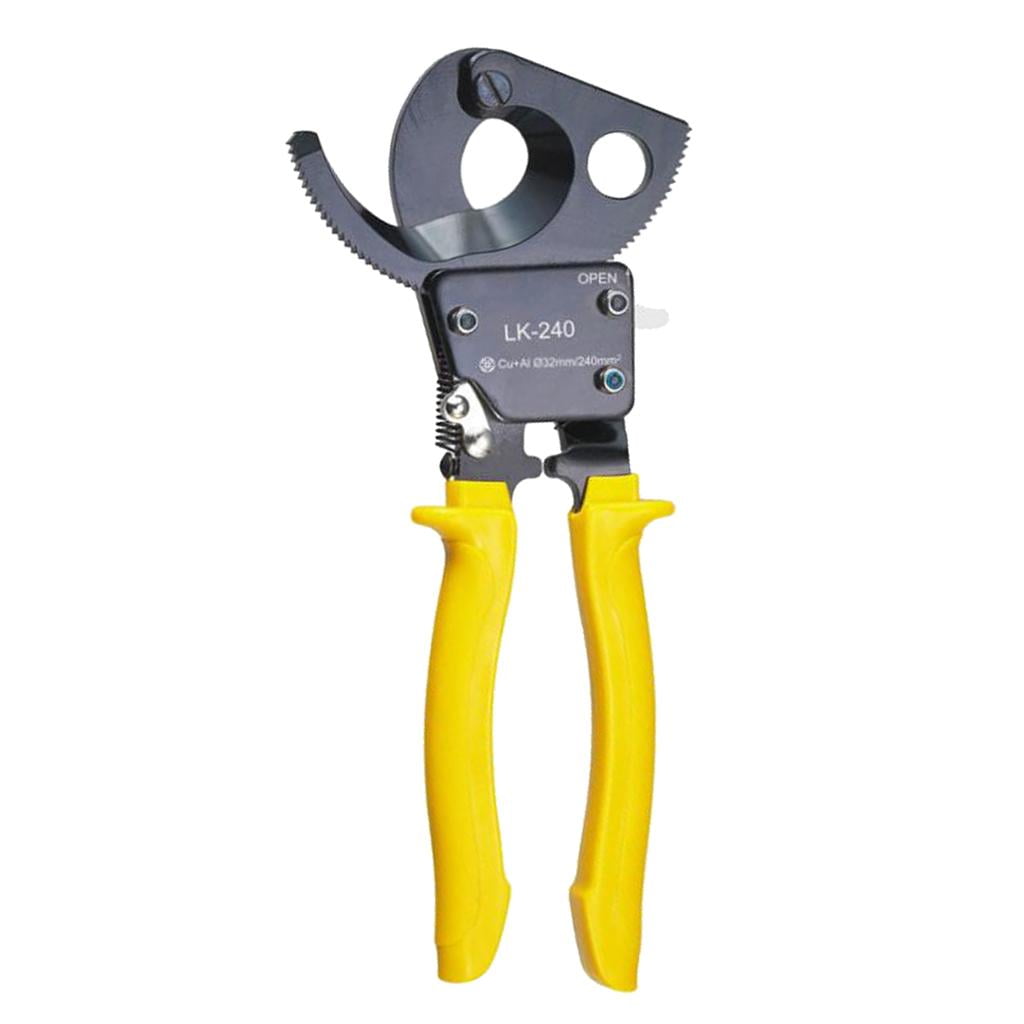 Nishiyuenyi 240mm² Ratchet Cable Wire Cutter Professional Heavy Duty Wire Cutter Hand Tool for Cutting Copper and Aluminum Cable