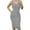 Gray, variant on IROINNID Women's Sheath Dress Summer Sleeveless Slim Fit Personality Wrap Solid Color Elastic Waist Dress