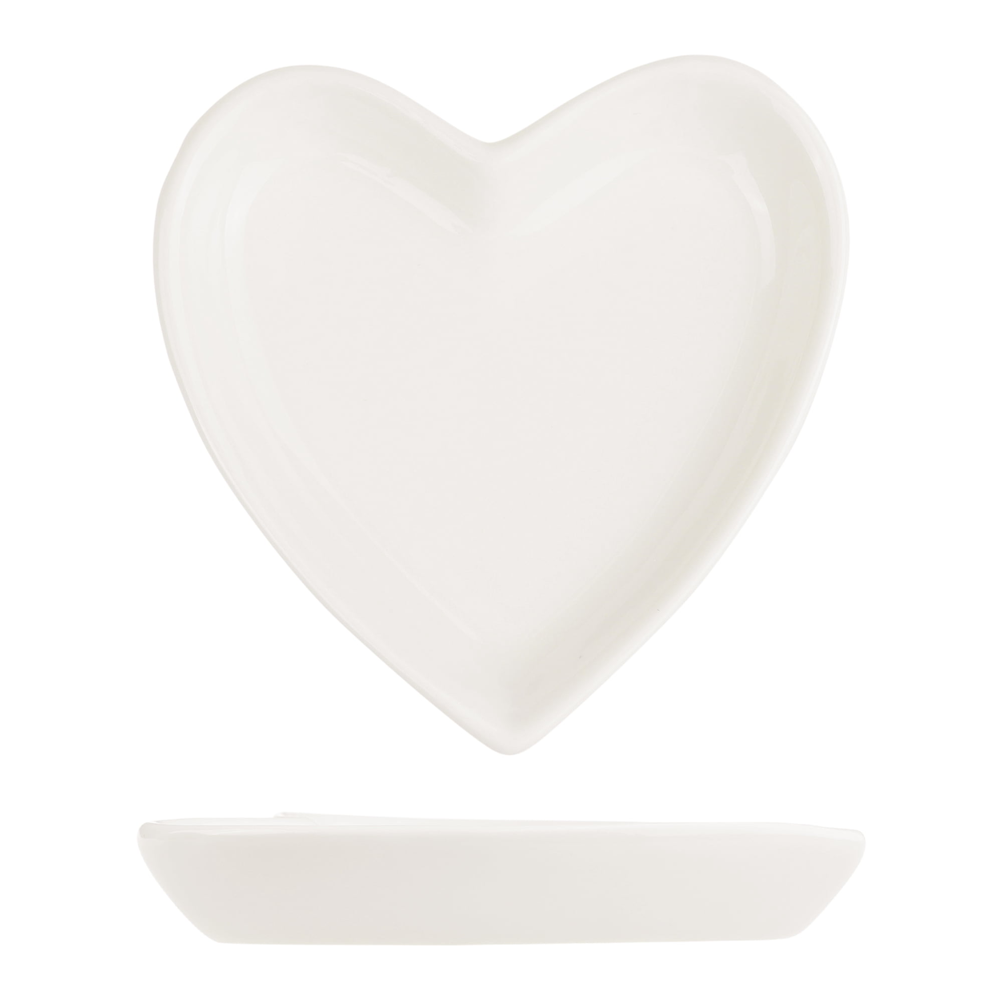 Unique Bargains Ceramic Jewelry Tray Trinket Ring Dish for Organizing Earrings Necklaces White-9*9.2*1.3cm