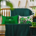 thumbnail image 4 of ST Patricks Day Polka Dots Lucky Clover Truck Hello Shamrocks Throw Pillow Covers, 12 x 20 Inch Buffalo Plaid Bow Tie Decoration for Sofa Couch Set of 4, 4 of 6