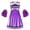 Purple, variant on Girls Cheerleading Performance Outfit Dance Gymnastics with Top and Skirt for Kids Teen Youth Set Hot Pink Size 7-8 Y