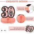 thumbnail image 2 of czcpp-9 Pcs 30th Birthday Decorations For Men Women, Honeycomb Centerpieces For Table Rose Gold Birthday Decorations, Happy Birthday Decorations, Honeycomb Table Topper For Birthday Party Decorations, 2 of 4