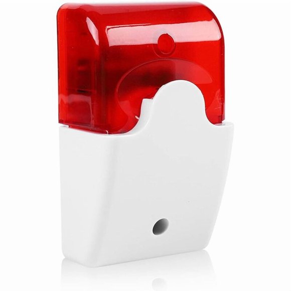 Safety Warning Light, Audible and Visual Safety Alarms, Shockproof Red Flashing and Audible Alarm, 110dB Siren and 150 Times/Min Flashing, Adjustable Volume(220V)