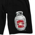 thumbnail image 2 of King Of The Hill Propane Tank Men's Black Sleep Pajama Shorts-Medium, 2 of 4