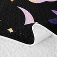 thumbnail image 5 of Homewish Bohemian Moths Twin Quilt Set,Purple Moon Plants Twin Coverlet Set,2 Pieces, 5 of 7