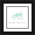 thumbnail image 1 of JMB Designs 26x26 Black Ornate Wood Framed with Double Matting Museum Art Print Titled - Dogs Make Things Better, 1 of 4