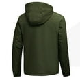 thumbnail image 2 of Aayomet Big Mens Winter Coats Men's Pullover Winter Workout Hoodie Jackets Full Zip Wool Warm Thick Coats,Army Green XL, 2 of 4