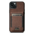 thumbnail image 2 of SUTENI H17 For iPhone 14 Case Card Slots Leather Coated TPU Magnetic Phone Cover - Brown, 2 of 5