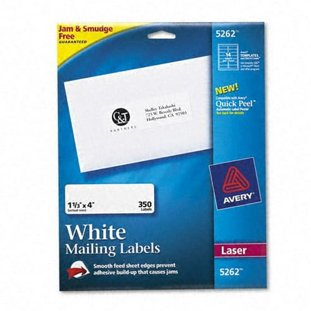 Products - - Easy Peel Laser Address Labels, 1-1/3 x 4, White, 350/Pack - Sold As 1 Pack - Easy Peel feature makes removing labels easier. - Columns can be separated.., By (Best Way To Make Address Labels)