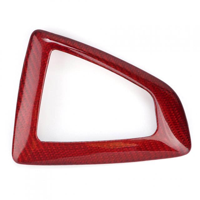 Car Interior Decoration Carbon Fiber Gear Shift Frame Cover Trim Red Right Hand Driving