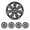 WJ-5077-BP, variant on 4Pcs Set 14" Universal Wheel Rims Cover Hubcaps,Snap on Car Truck SUV,ABS+PC,Black Lacquer