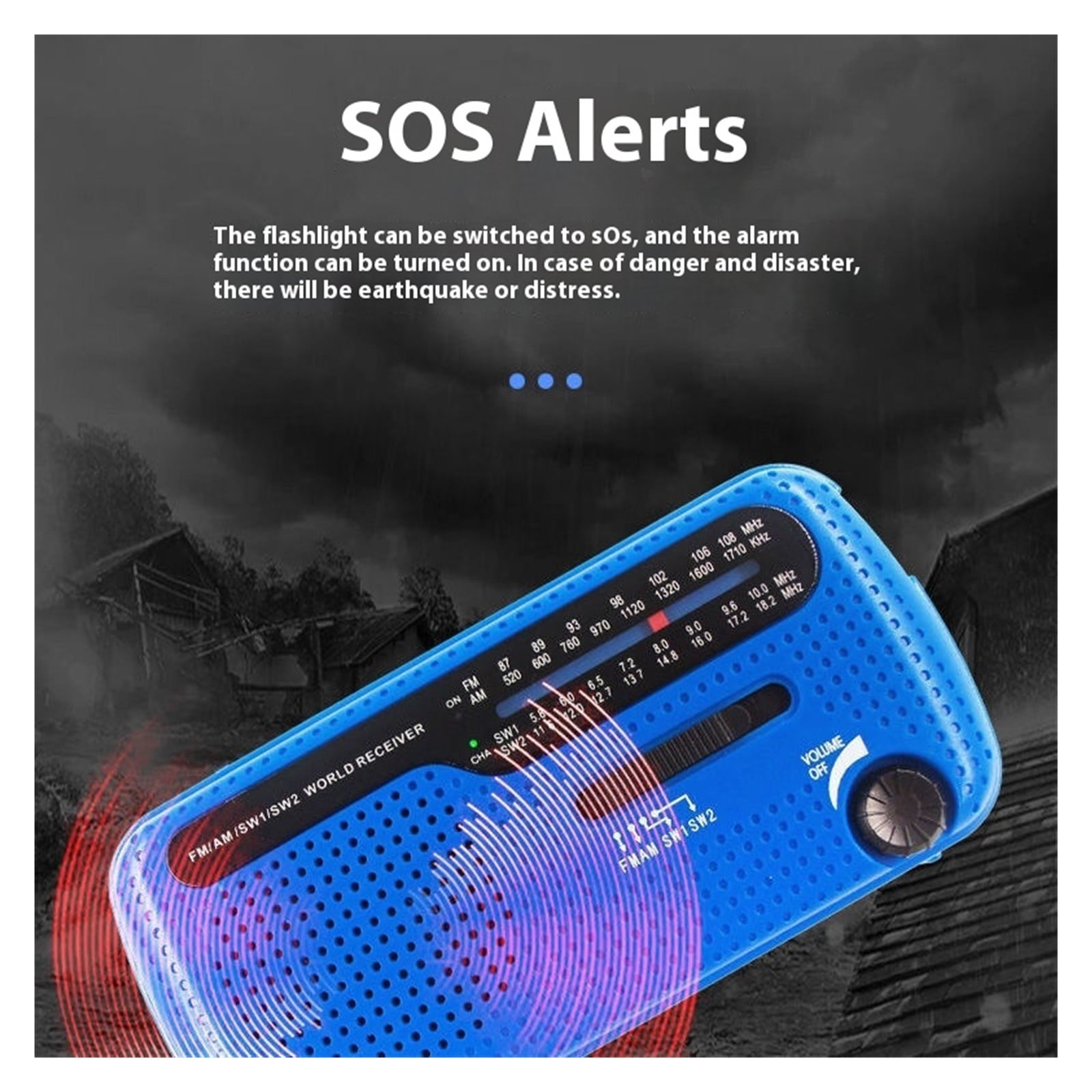 Outdoor Emergency LED Light FM/AM Solar Hand-cranked Rechargeable Radio Can Charge e Phones