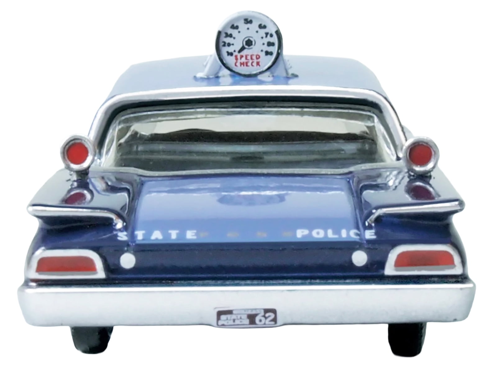 1960 Ford Fairlane Sedan Massachusetts State Police Radar Car Blue Two-Tone 1/87 (HO) Scale Diecast Model Car by Oxford Diecast