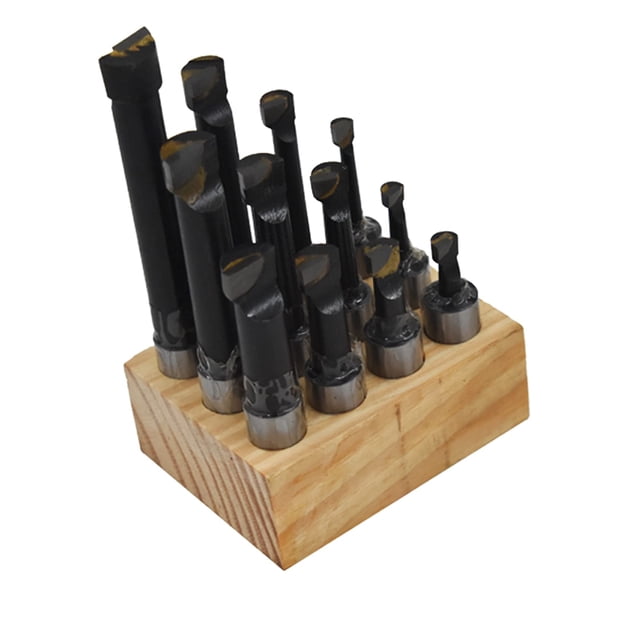 TINVHY 12-Pack 5/8 Boring Bar Set C-6 Carbide Tipped Bars for 5/8 Shank Lathe Tool