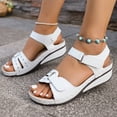 thumbnail image 5 of Byworldtasic Women's Comfort Wedge Sandals Open Toe Hook and Loop Adjustable Strap Platform Walking Sandals, 5 of 5