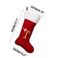 thumbnail image 2 of Lilixerw Christmas Stocking with Initial,Velvet Christmas Stockings with Letter Embroidered,Christmas Gift Socks for Fireplace,17.7 x 10.2 x 8.7 inch,Letter T, 2 of 4