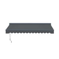 thumbnail image 3 of Semi-Cassette Motorized LED Luxury Patio Awning - 13 x 10 Ft - Silver Gray - Moroccan Collection, 3 of 8