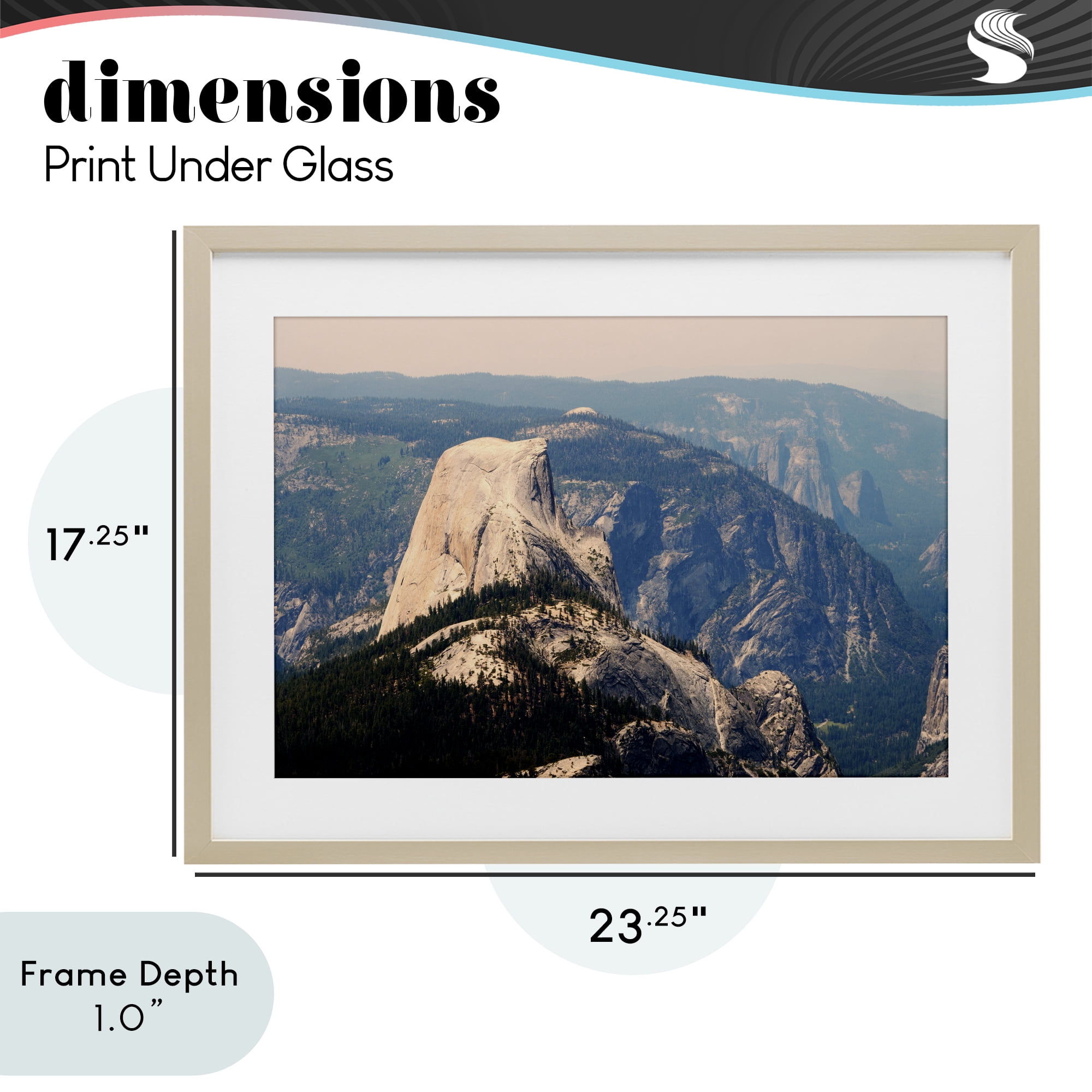 Stupell Industries Granite Monolith Above Forest Birch Framed Print Under Glass, design by Gemma Bardot