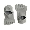 thumbnail image 4 of yuksok Five Finger Socks Anti Slip Cotton Ankle Toe Socks for Running Casual Sports Gray, 4 of 9