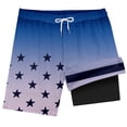 thumbnail image 3 of lnmuld Boys Swimsuit UPF 50 Swim Trunks Comfortable Stretch Printed Swimwear for Beach Pool Size:13-16 Years, 3 of 4