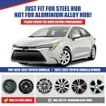 thumbnail image 7 of 16" Set Of 4 Hubcaps Wheel Rims Cover Fit for 2009-2025 TOYOTA COROLLA/2023-2025 TOYOTA COROLLA HYBRID/2009-2014 TOYOTA MATRIX Compatible With Steel Wheels Snap On Installation(16-Inch,BLACK LACQUER), 7 of 7