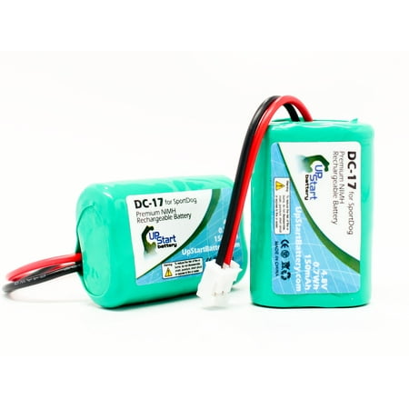 - 2x Pack - SportDog FR200 Battery - Replacement for SportDog DC-17 Dog Training Collar Battery (150mAh, 4.8V, NI-MH)