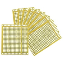 10Pcs Solderable Breadboard, 2.36"x1.57" Yellow Tinned Circuit Board