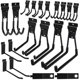 thumbnail image 1 of Ganchos Slatwall Klasit negros, paquete de 20 unidades, firmes y duraderos, 1 of 8