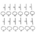 thumbnail image 2 of Jewelry DIY Round Toggle Clasps Stainless Steel T-Bar Clasps for Necklace Making Steel Color, 2 of 5