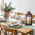 thumbnail image 6 of Blue Teal Leaves Round 15 Inch Placemats Set of 4, Summer Botanical Watercolor Leaf HeatResistant Non Slip Place Mats for Dining Table, Wipeable Braided Kitchen Table Mats for Housewarming, 6 of 9