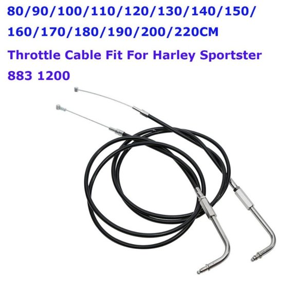 Motorcycle 80cm-220cm Throttle Cable For Harley Sportster XL883 XLH883 XL 1200 XL1200C Custom
