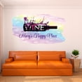 thumbnail image 1 of Home Watercolor Custom Name Wall Decals for Living Room - Multicolored Funky Art Customized Name Girly Personalized Bedroom Wall Sticker Water Color Style - Size: 20 In x 12 In, 1 of 5