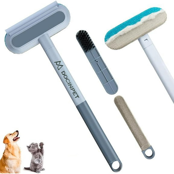 4 IN 1 Pet Hair Remover，Reusable Lint Remover Brush，Cat and Dog Hair Remover for Furniture, Couch, Carpet, Clothing and Bedding - Portable, Multi-Surface Fur Removal Tool