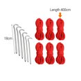 thumbnail image 6 of Lohuatrd 19Pcs/Set High Hardness Strong Toughness Camping Ropes Adjusters Set Easy Installation Outdoor Camping Tent Stakes Buckles Reflective Ropes Set for Hiking, 6 of 7