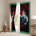 thumbnail image 3 of Homewish Extreme Sports Car Curtains Pack of 2 (42x84 Each),Geometric Checkered Curtains Blackout,Black White Bedroom Curtains Forboys Teens,Super Cozy Room Decor, 3 of 6
