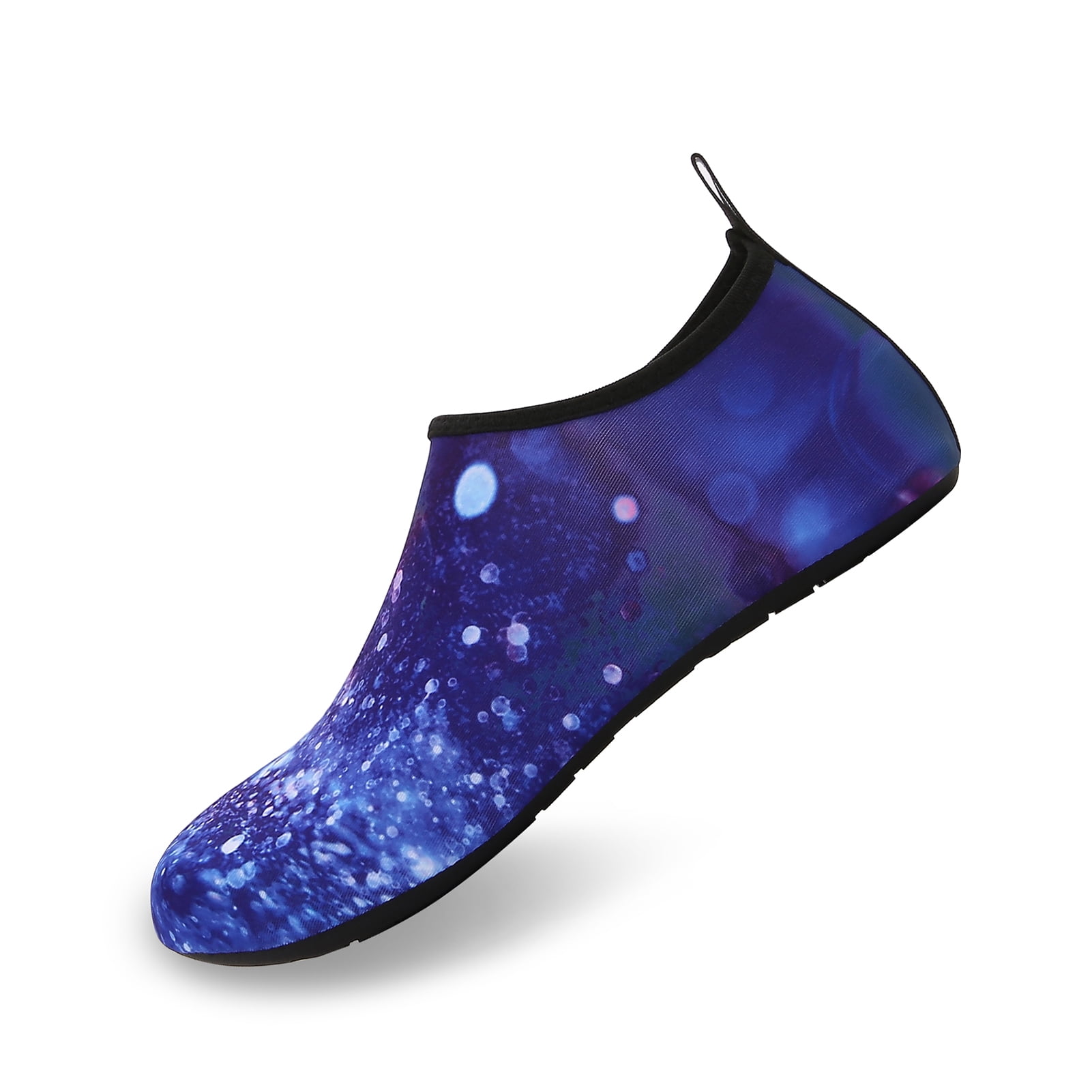 Men and Women a Slip On Barefoot Quick-Dry Beach Aqua Yoga Water Shoes (Moon Sky/Navy, 5.5-6.5 Women/5-5.5 Men)