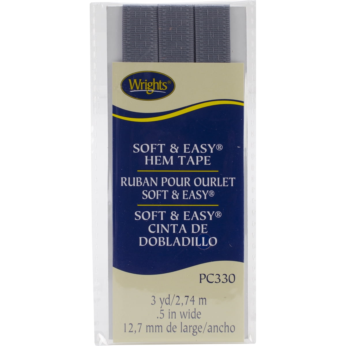 Soft & Easy Hem Tape 1/2"X3ydPewter